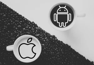 Android vs iOS illustration.