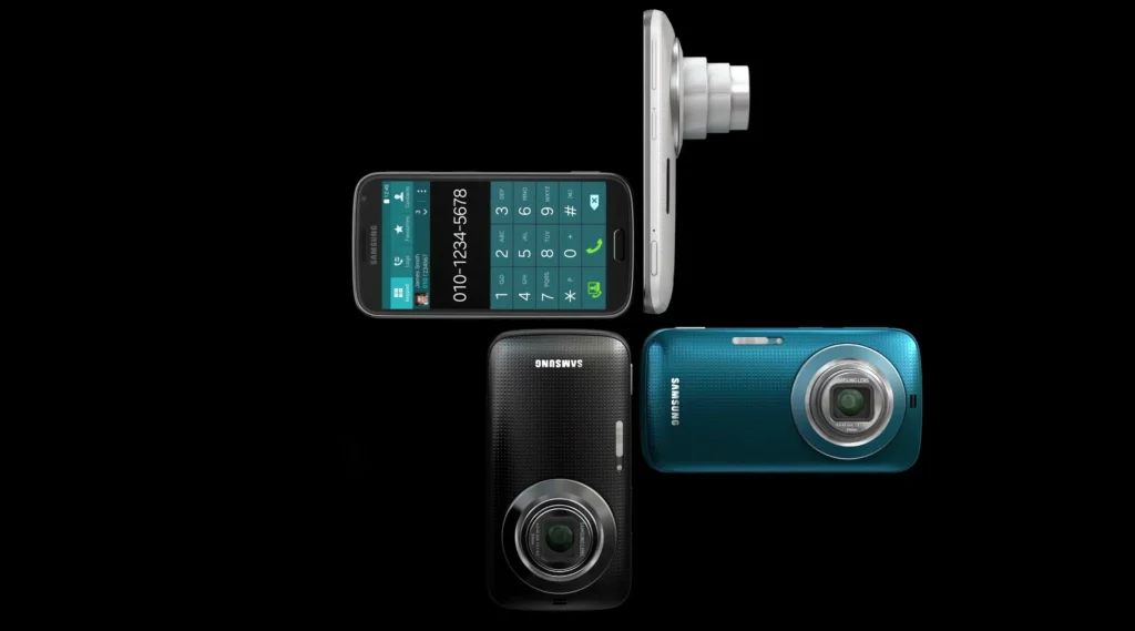The Galaxy K Zoom side profile.