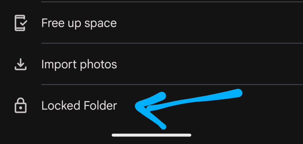How to access locked folder on Google Photos.